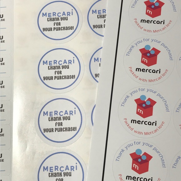 20 pages thank you mixed stickers Poshmark and Mercari - Picture 5 of 16